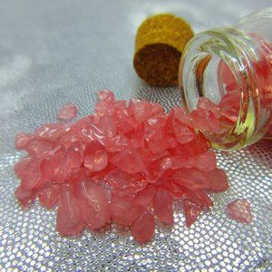 Rose Quartz Gemstone Chips In A Bottle Embellishments Natural Semi Preciou
